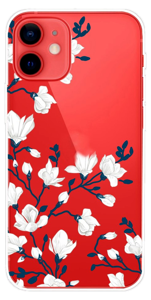 Blomstret Gennemsigtigt Cover til iPhone 13