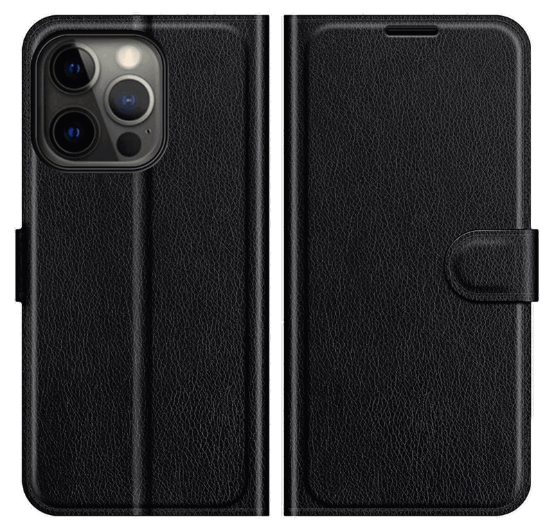 Graviera Flip Cover til iPhone 13 Pro Max-Sort
