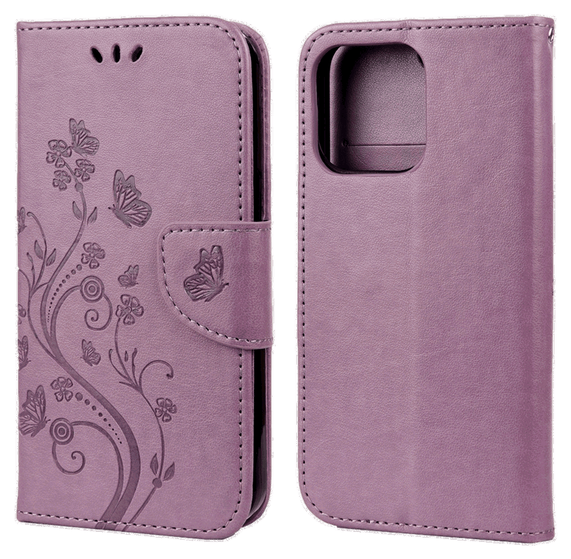 Lino Læder Flip Cover til iPhone 13-Lilla