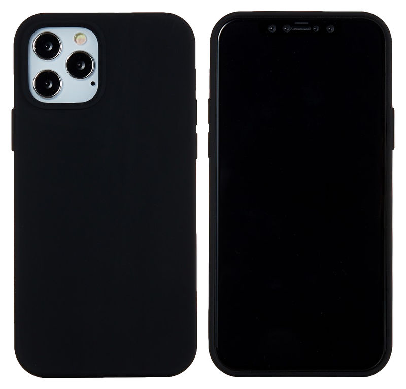 Soft Matte Silikone Cover til iPhone 13 Pro-Sort