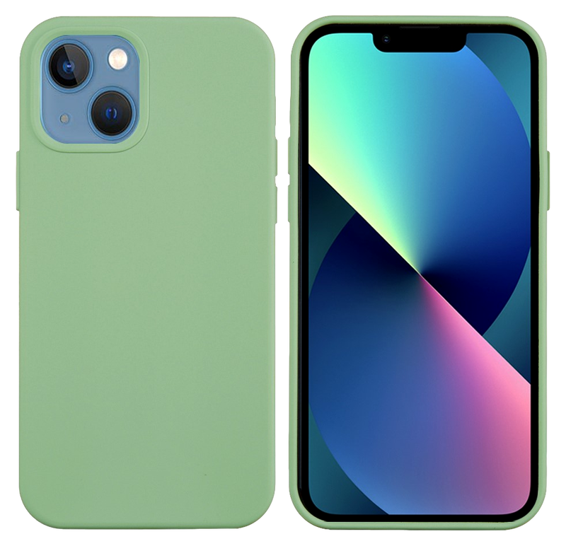 Soft Matte Silikone Cover til iPhone 13-Grøn