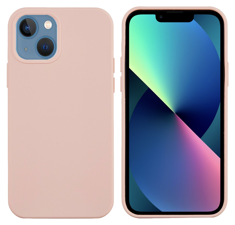 Soft Matte Silikone Cover til iPhone 13-Lyserød