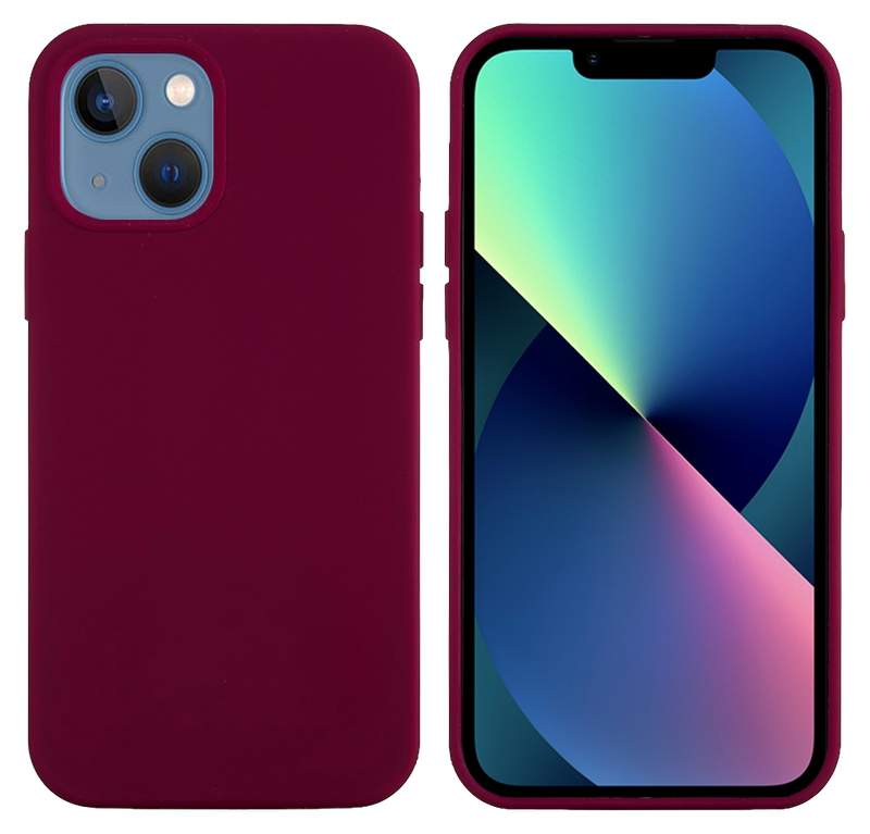 Soft Matte Silikone Cover til iPhone 13-Mørklilla