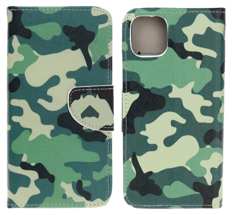 Camouflage Flip Cover til iPhone 13 Mini