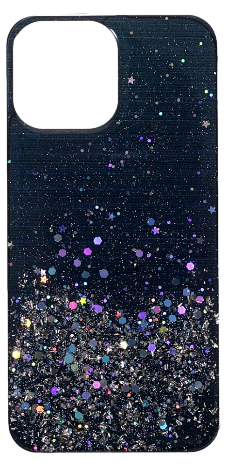 Glitter Cover til iPhone 13 Mini-Sort