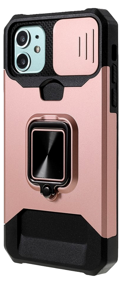 Hybrid Cover med Kortholder til iPhone 11-RosaGuld