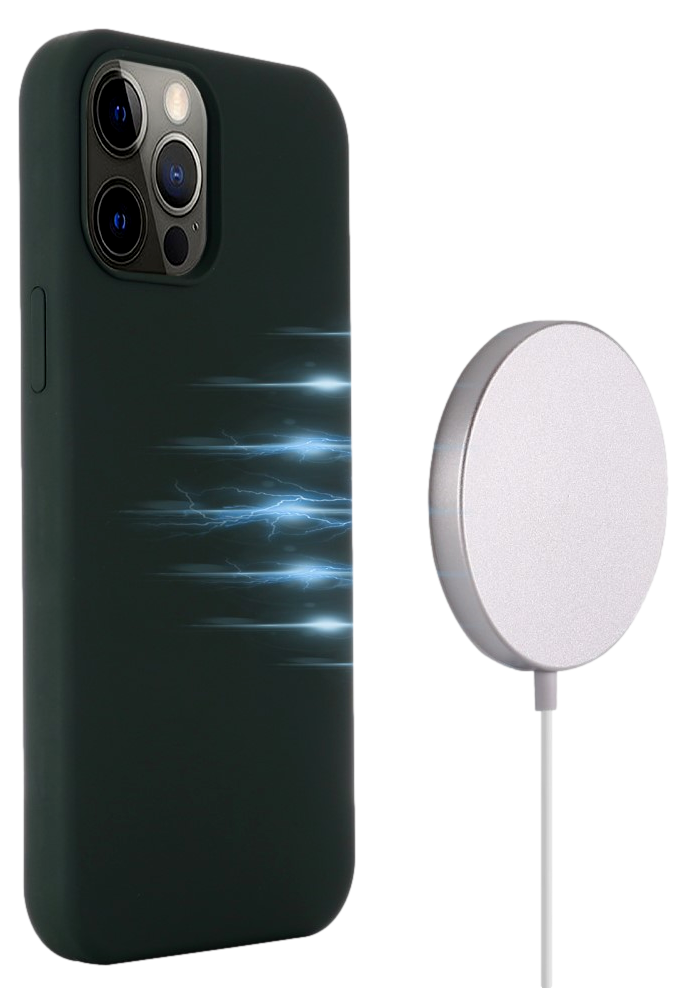 Silikone Cover med MagSafe til iPhone 13 Pro-Mørkegrøn