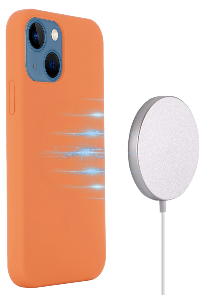 Silikone Cover med MagSafe til iPhone 13-Orange
