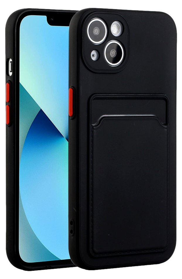 Silikone Cover med Kortholder til iPhone 13 Mini
