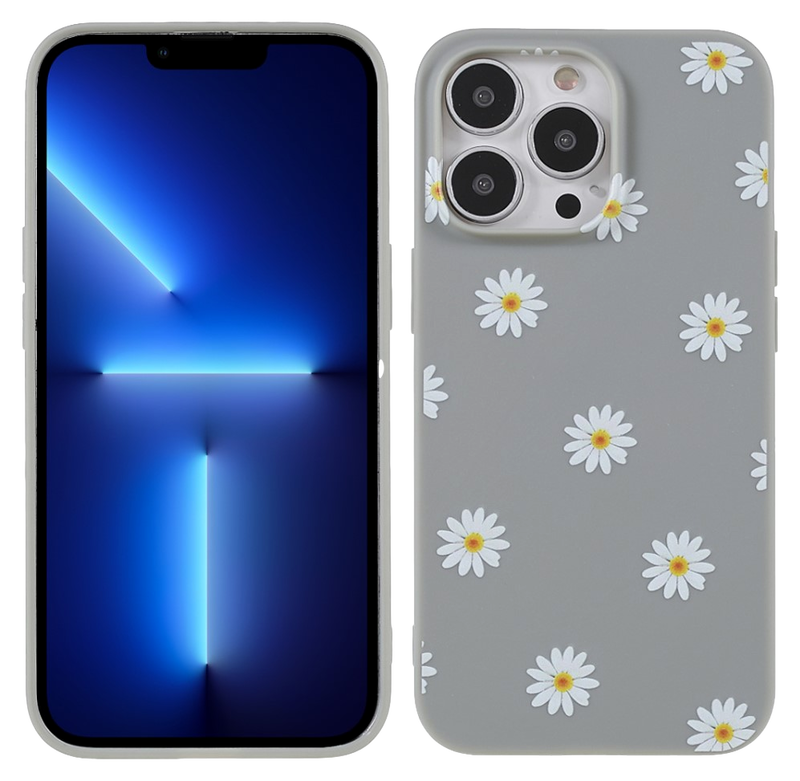 Daisy TPU Cover til iPhone 13 Pro Max-Grå