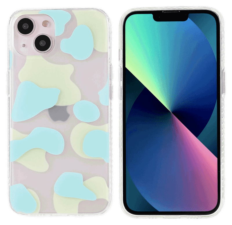 Cow Silikone Cover til iPhone 13-Grøn