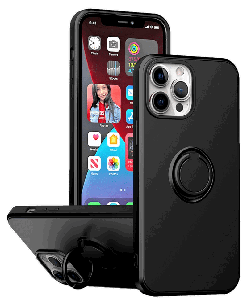Hybrid Cover med Kickstand til iPhone 13 Pro-Sort