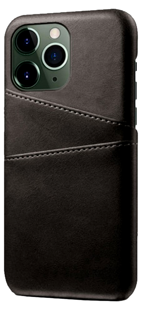 Guni Læder Cover med Kortholder til iPhone 14 Pro Max-Sort