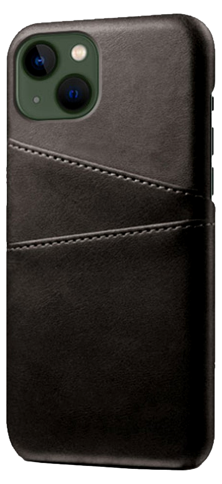 Guni Læder Cover med Kortholder til iPhone 14-Sort