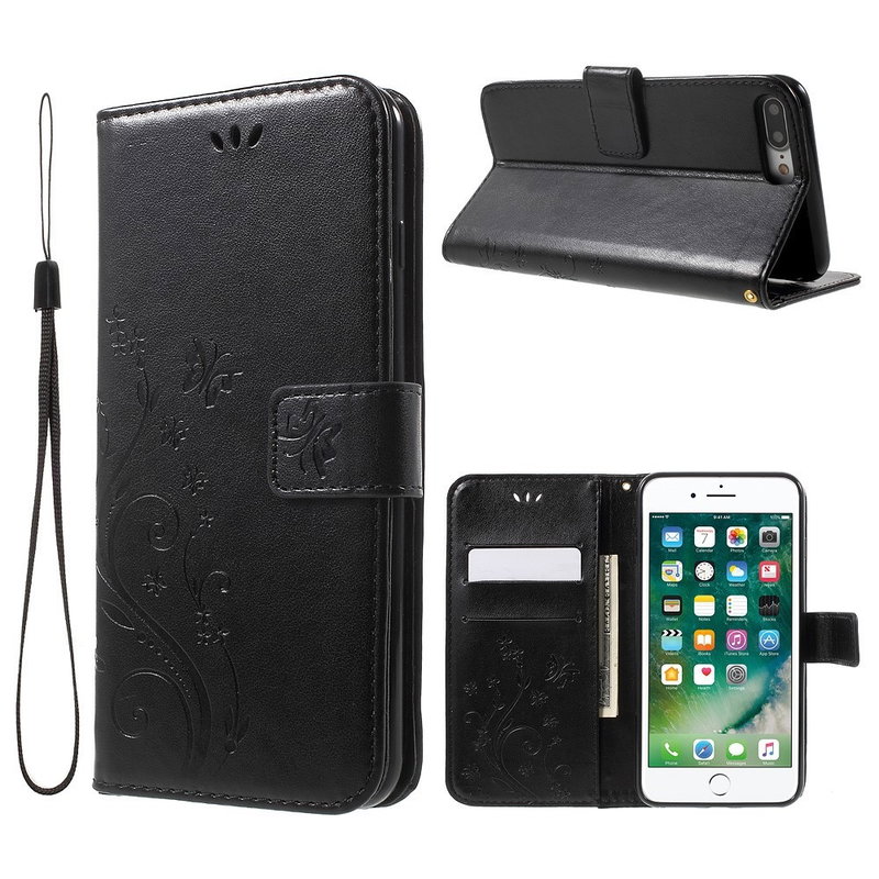 Orax Læder Flip Cover Til iPhone 7 Plus / 8 Plus Med Kortholder