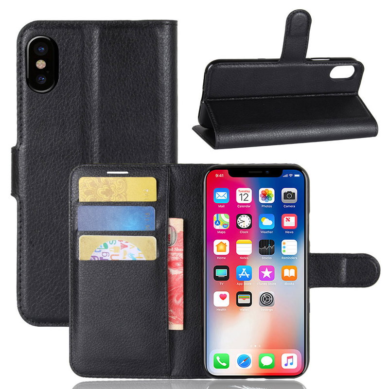 iPhone X / XS Graviera Flip Cover-Sort