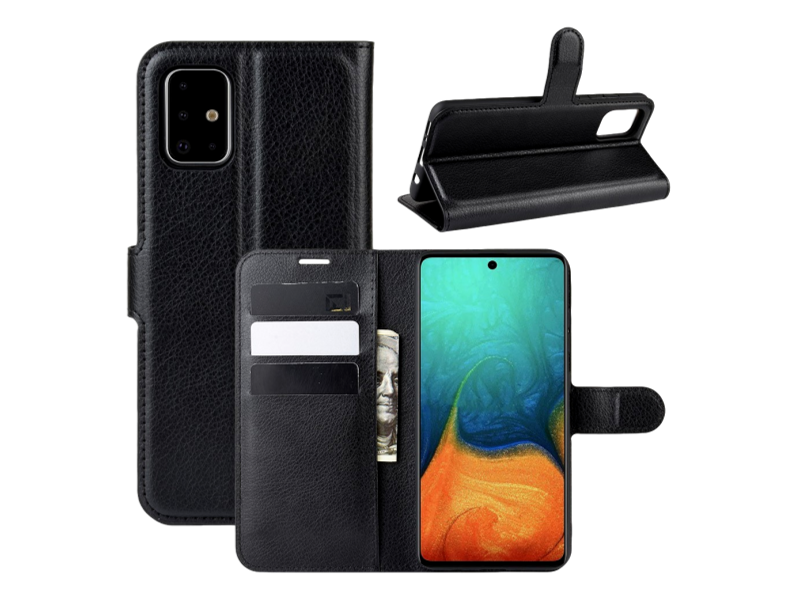 Graviera Flip Cover til Samsung Galaxy A71-Sort