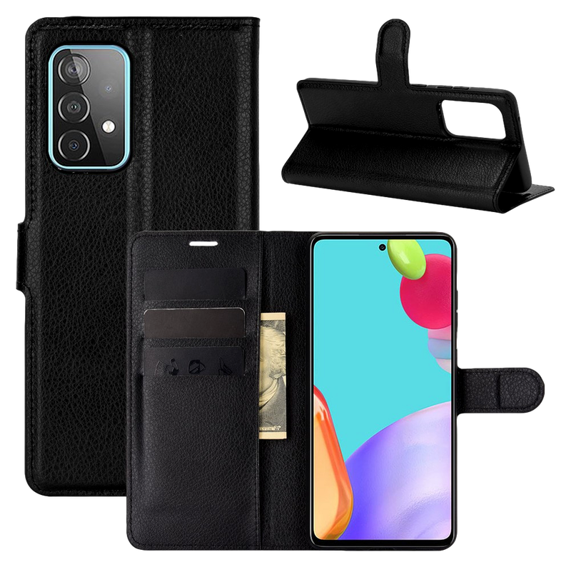 Graviera Flip Cover til Samsung Galaxy A52 & A52S 4G/5G-Sort