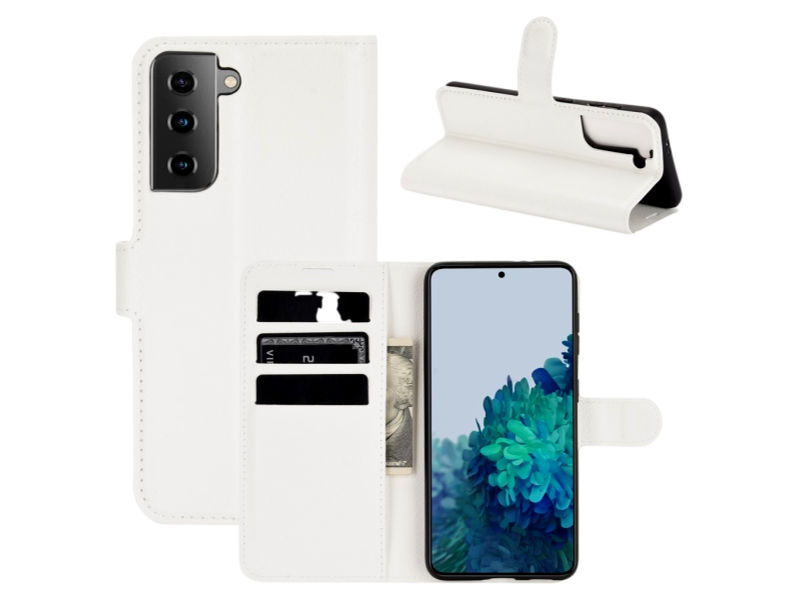 Graviera Flip Cover til Samsung Galaxy S21 Plus-Hvid
