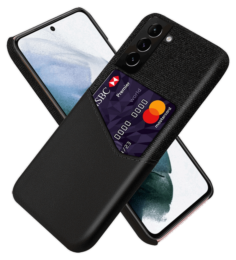 Cloth PU læder Cover med Kortholder til Samsung Galaxy S21 FE