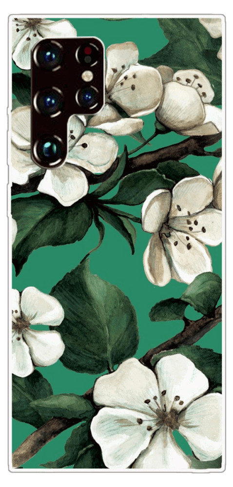 Blomster TPU Cover til Samsung Galaxy S22 Ultra