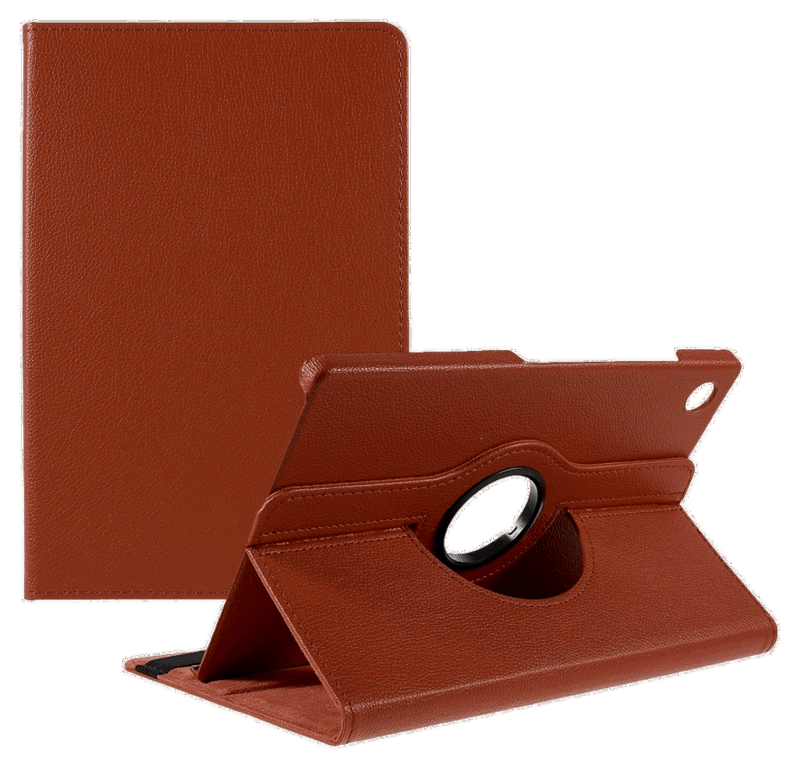 Samsung Galaxy Tab A8 Litchi Læder Cover-Brun