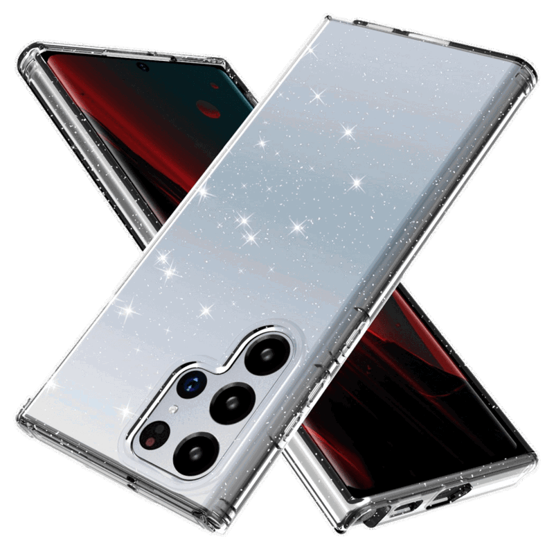 Gennemsigtigt Glimmer Cover til Samsung Galaxy S22 Ultra