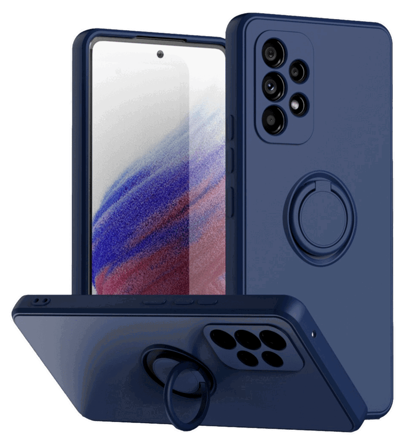 Silikone Cover med Kickstand til Samsung Galaxy A53 5G-Blå