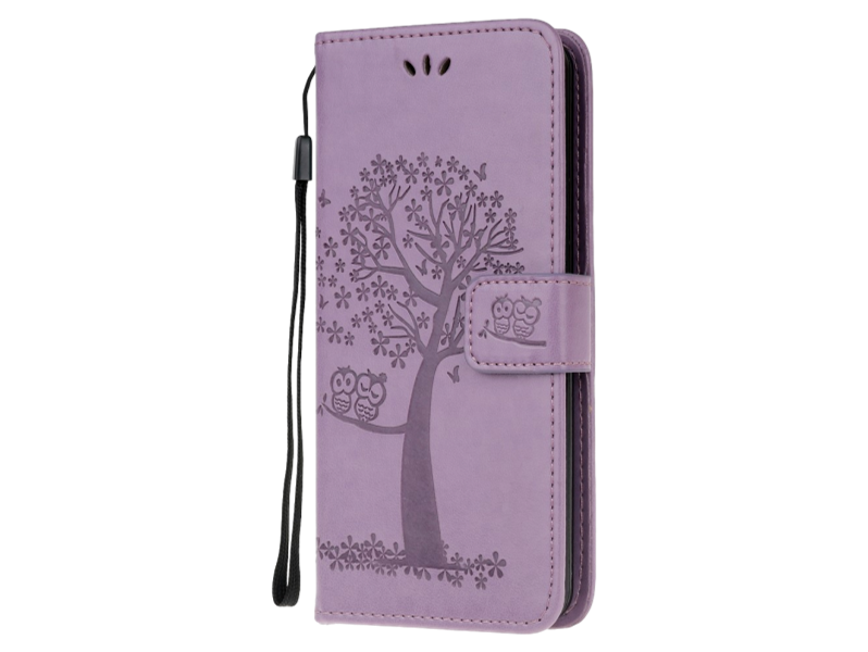 Tree Flip Cover til OnePlus Nord N100-Lilla