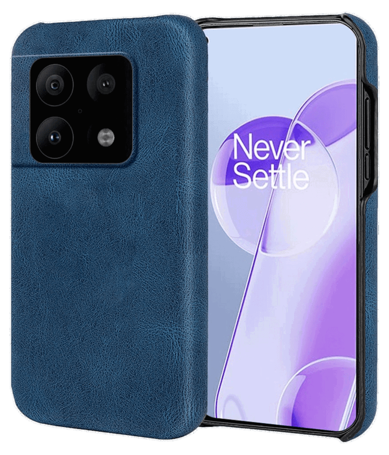 Læder Cover til OnePlus 10 Pro-Blå