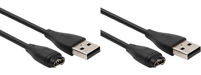 2x Oplader Kabel til Garmin Fenix 5 / 5 Plus, 5S / 5S Plus, 5X / 5X Plus