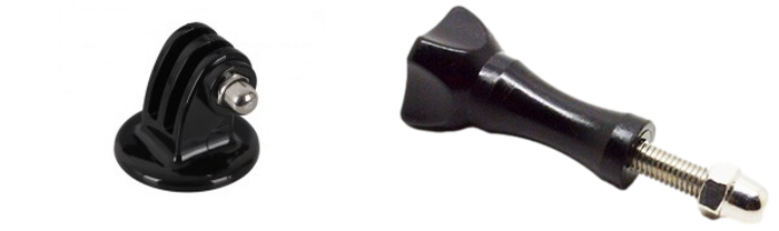 Pakke m. Tripod Mount / Adapter til GoPro & Lang Skrue / Screw med Møtrik til GoPro