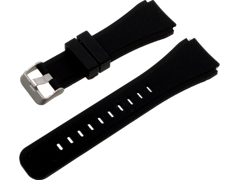 Silikone Rem til Samsung Gear S3 / Galaxy Watch 46 mm - Sort