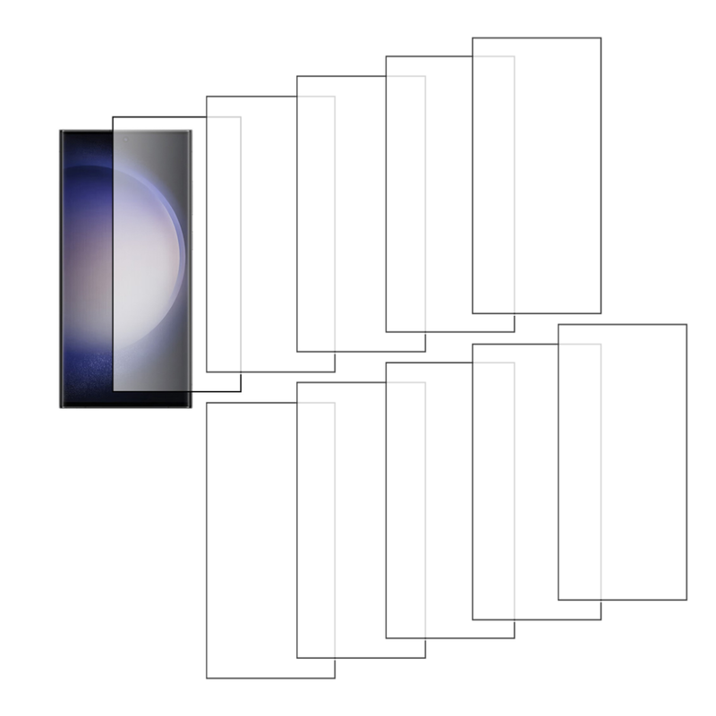 10 stk 3D Glas / Skærmbeskyttelse / Beskyttelsesglas til Samsung Galaxy S24 Ultra