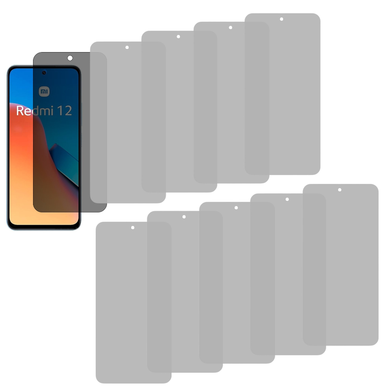 10 stk Beskyttelsesglas / Skærmbeskyttelse / Privacy Glas til Xiaomi Redmi 12 5G
