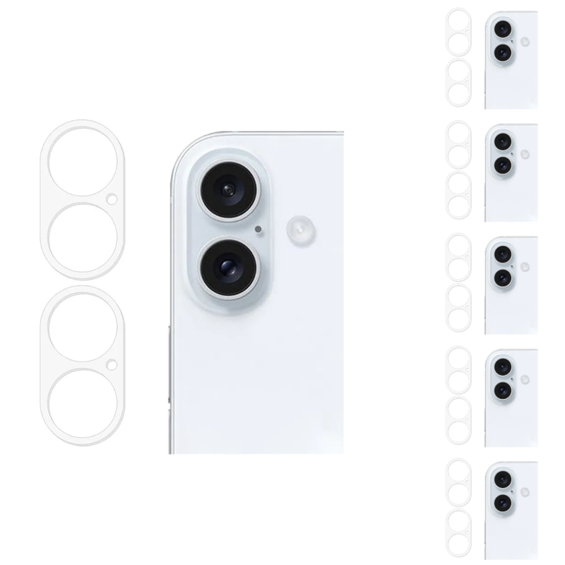 10 stk. iPhone 16/16 Plus Kamera Skærmbeskyttelse / Beskyttelsesglas
