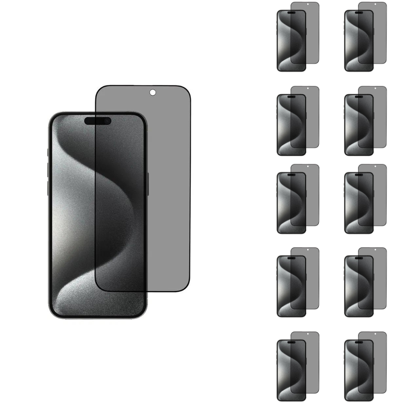 10 stk. iPhone 16 Beskyttelsesglas / Skærmbeskyttelse / Privacy Glas 