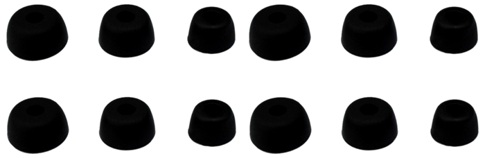 2 Stk 3-pak Ørepropper til Jabra Elite 85T / 75T / 65T / 3 Sort