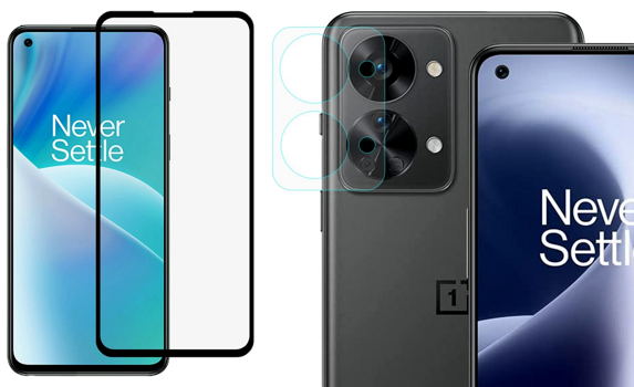 Pakke m. 3D Skærmbeskyttelse / Beskyttelsesglas til OnePlus Nord 2T 5G & Kamera Skærmbeskyttelse / Beskyttelsesglas til OnePlus Nord 2T 5G