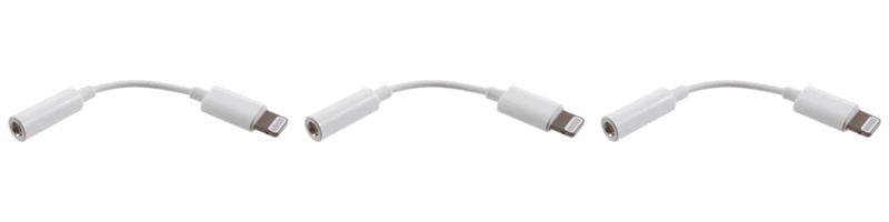 3x Lightning til AUX Adapter
