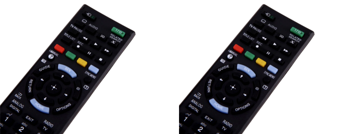 2 Stk Universal Fjernbetjening til Sony TV (fx. Bravia) - Layout 1