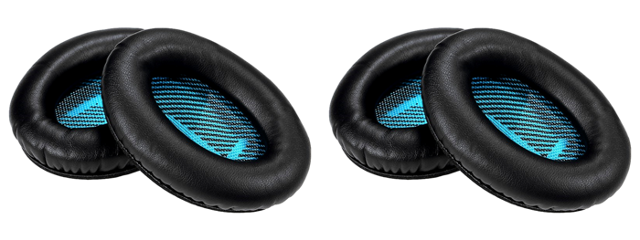 Pakke m. Ørepuder til Bose QuietComfort 25 Sort & Ørepuder til Bose QuietComfort 35 / 35 II Sort