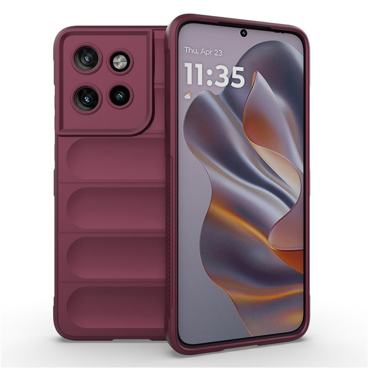Motorola Edge 50 Neo Wave Silikone Cover - Vinrød