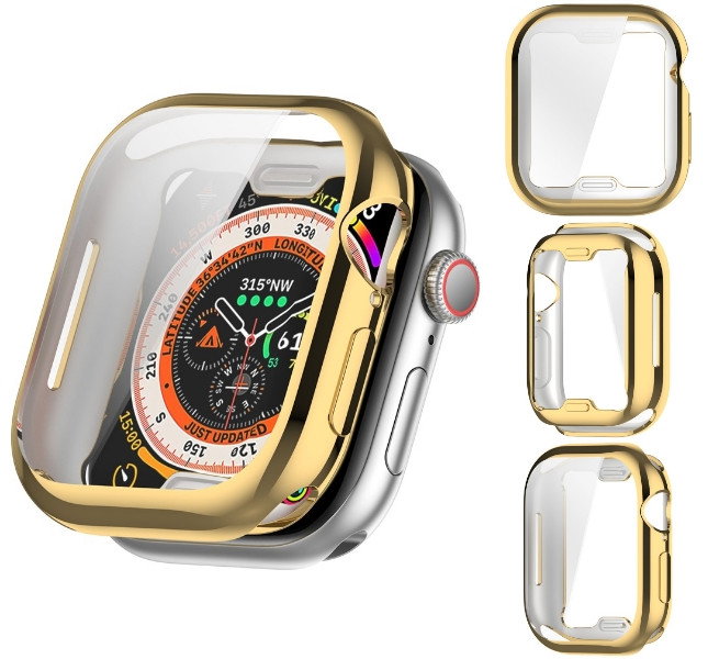 Apple Watch Series 10 & Series 11 46 mm Cover med Skærmbeskyttelse - Guld