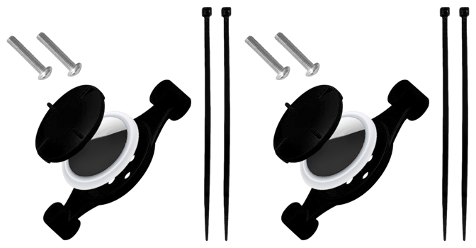 2 Stk Skjult AirTag Holder til Cykel i Sort