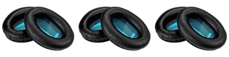 3x Ørepuder til Bose QuietComfort 35 / 35 II Sort