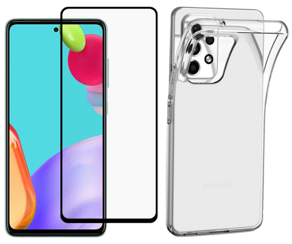 Gennemsigtigt Cover & Beskyttelsesglas / Skærmbeskyttelse / 3D Glas til Samsung Galaxy A53 5G