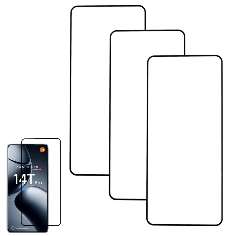 3 stk Xiaomi 14T / 14T Pro Skærmbeskyttelse / 3D Glas