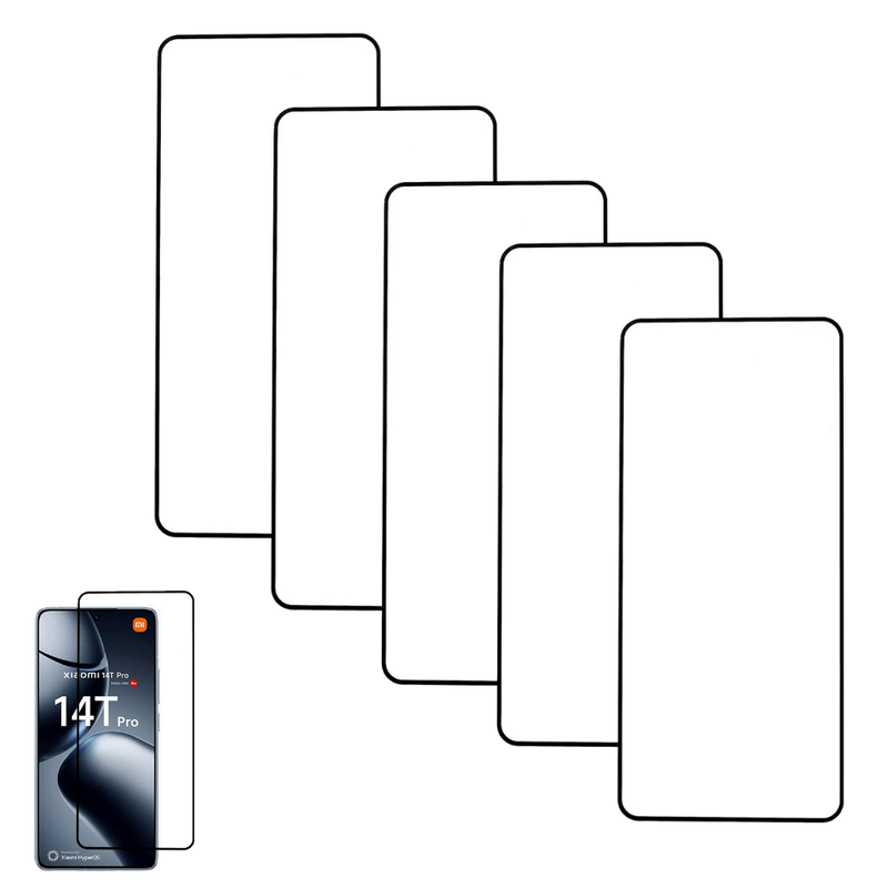 5 stk Xiaomi 14T / 14T Pro Skærmbeskyttelse / 3D Glas