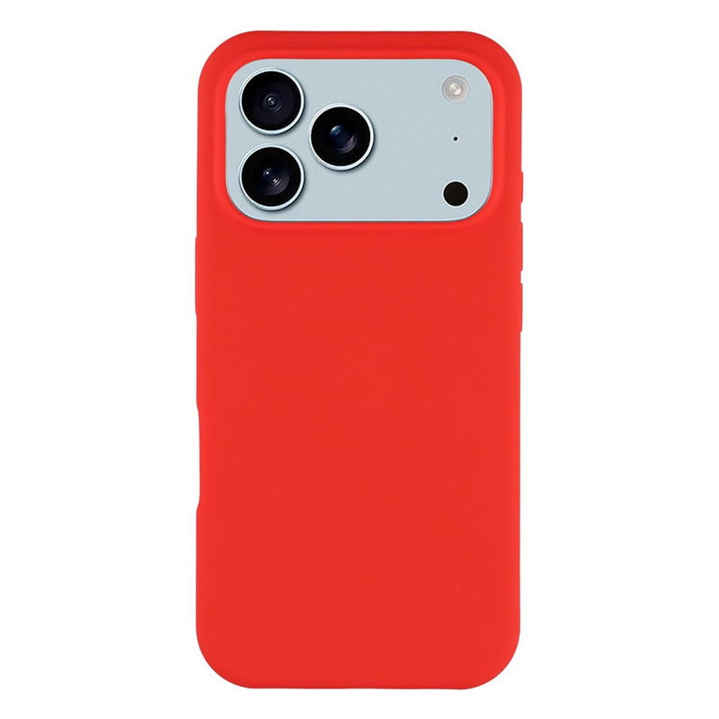 iPhone 17 Pro Silikone Cover med Blød Inderside - Rød
